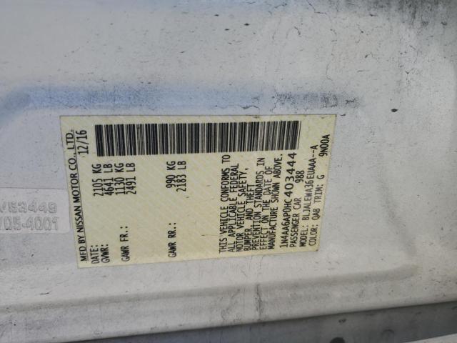 1N4AA6AP0HC403444 Nissan MAXIMA 3.5