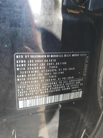 3VV8B7AX7NM062342 Volkswagen TIGUAN SE