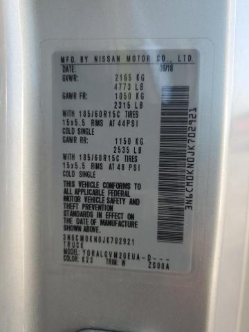 3N6CM0KN0JK702921 Nissan NV200 2.5S