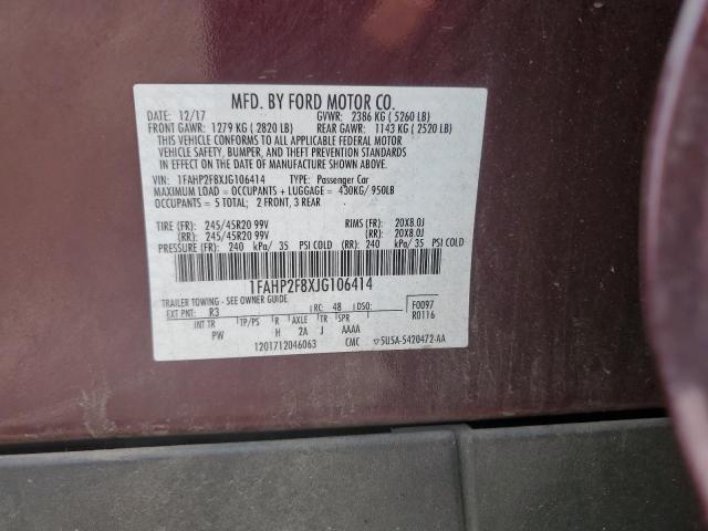 1FAHP2F8XJG106414 Ford TAURUS LIM