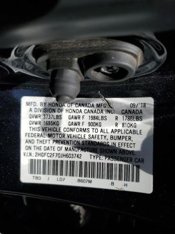 2HGFC2F70JH603742 Honda CIVIC EX