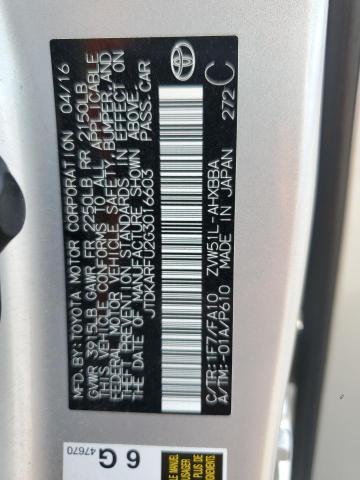 JTDKARFU2G3016603 Toyota Prius