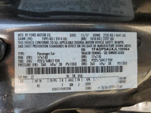 1FADP5AUXJL100964 Ford C-MAX SE