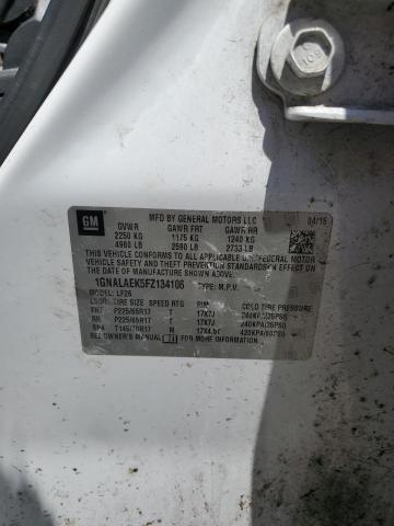 1GNALAEK5FZ134106 Chevrolet lea - flex fuel (gas/alc), aluminum, ho,