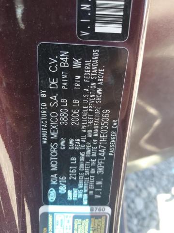 3KPFL4A71HE035069 KIA mpi nu