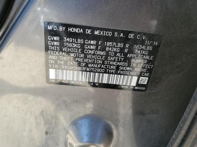 3HGGK5H83FM752900 Honda l15b1