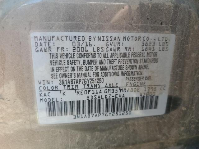 3N1AB7AP7GY251250 Nissan 2016