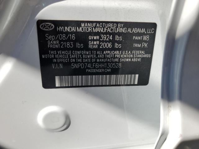 5NPD74LF6HH130528 Hyundai 2017