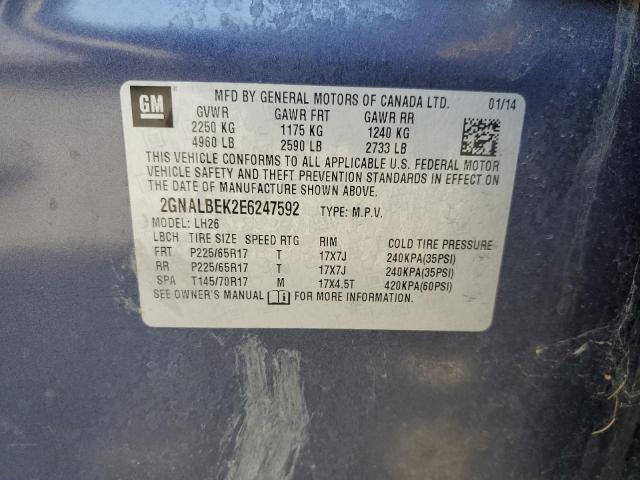 2GNALBEK2E6247592 Chevrolet lea - flex fuel (gas/alc), aluminum, high output