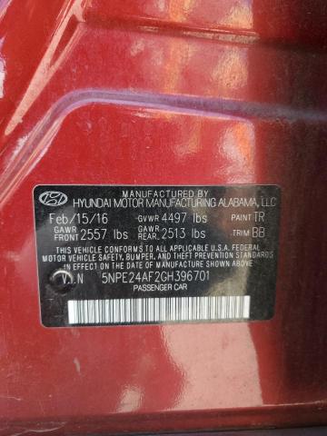 5NPE24AF2GH396701 Hyundai dohc gdi theta-ii