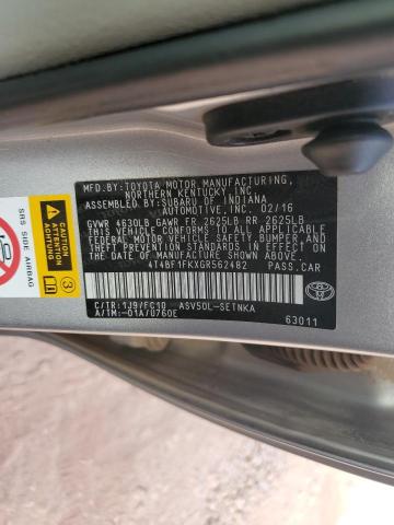 4T4BF1FKXGR562482 Toyota 2ar-fe