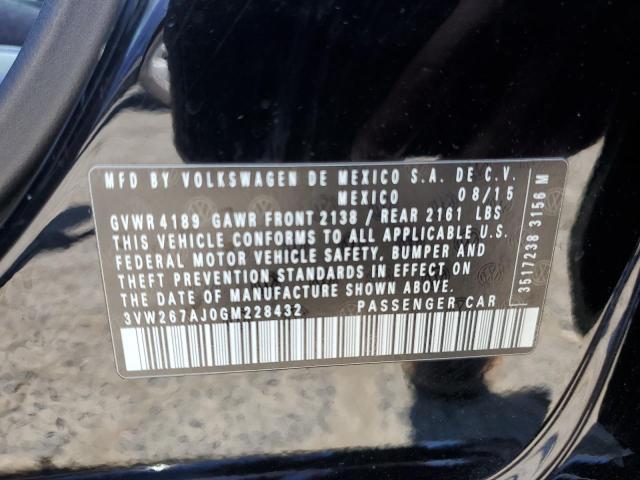 3VW267AJ0GM228432 Volkswagen 2016