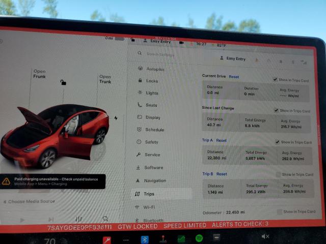 7SAYGDEE0PF836111 Tesla Model Y