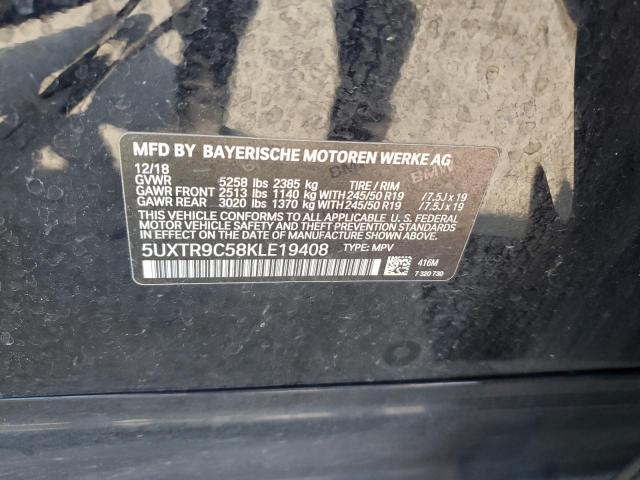 5UXTR9C58KLE19408 BMW X3 Xdrive30i