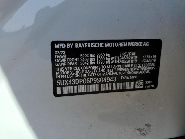 5UX43DP06P9S04943 BMW X3 Sdrive30i