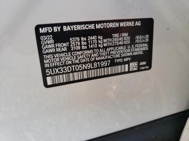 5UX33DT05N9L81997 BMW X4 Xdrive30i