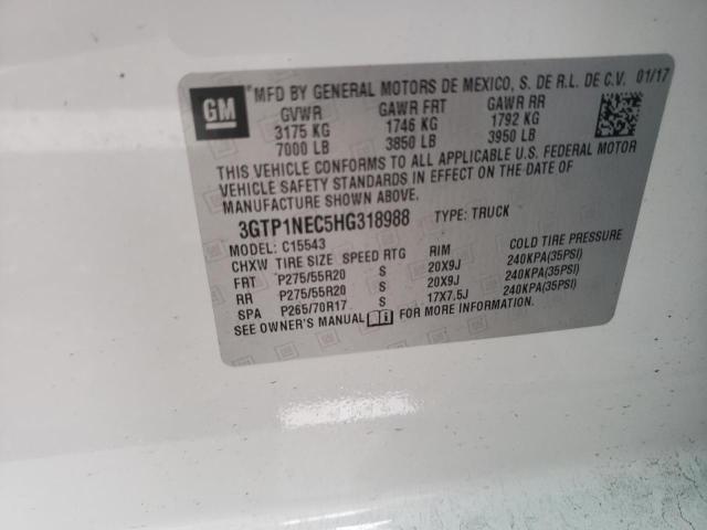 3GTP1NEC5HG318988 GMC Sierra C1500 Slt