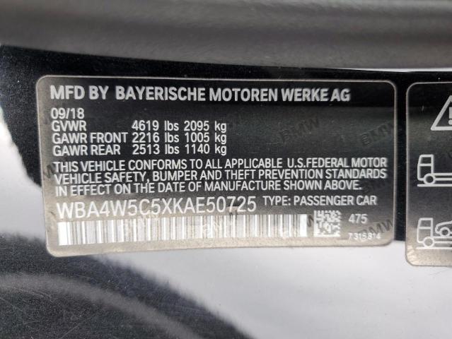 WBA4W5C5XKAE50725 BMW 430xi