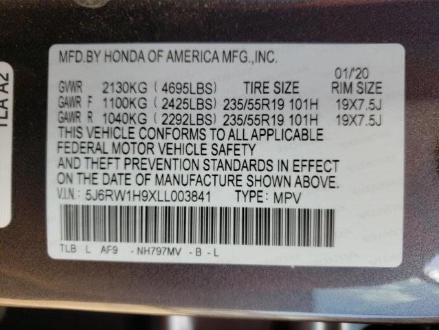 5J6RW1H9XLL003841 Honda Cr-v Touring
