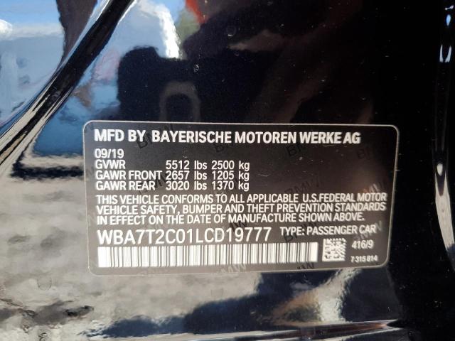 WBA7T2C01LCD19777 BMW 740 I