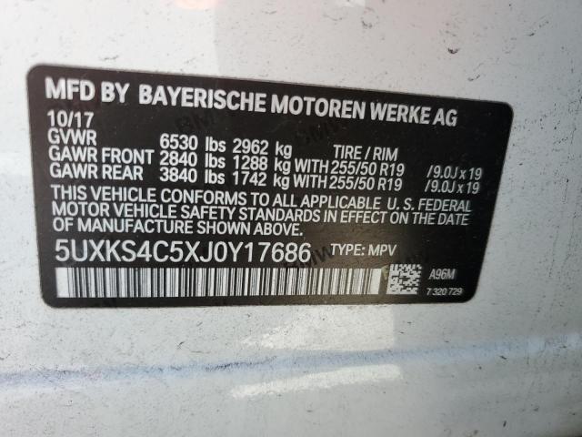 5UXKS4C5XJ0Y17686 BMW X5 Xdrive35d