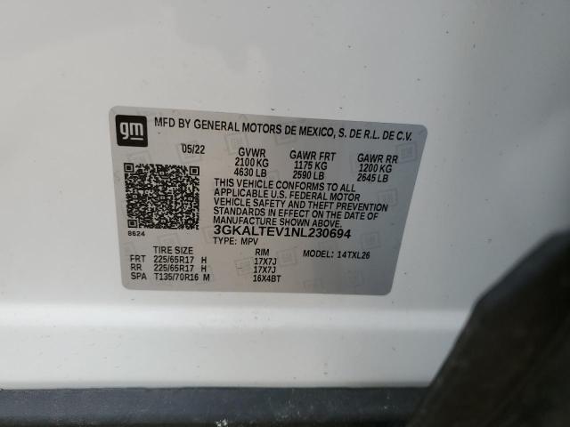3GKALTEV1NL230694 GMC Terrain Sle