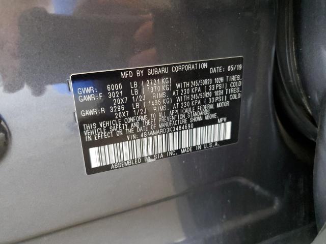 4S4WMARD3K3484690 Subaru Ascent Touring