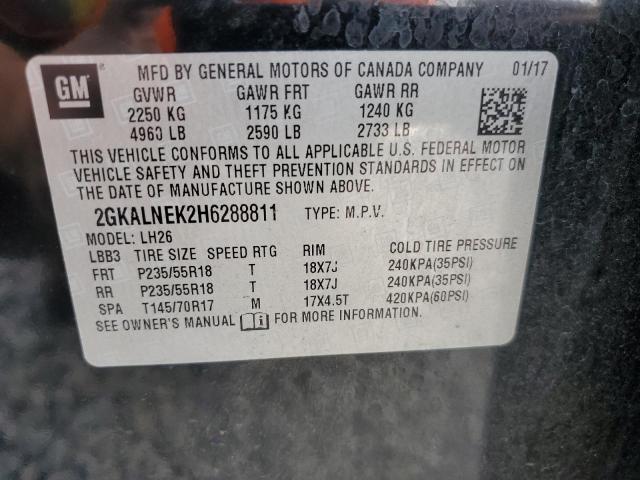 2GKALNEK2H6288811 GMC Terrain Sle