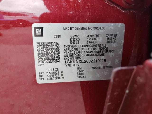 1GKKNXLS0JZ210115 GMC Acadia Denali
