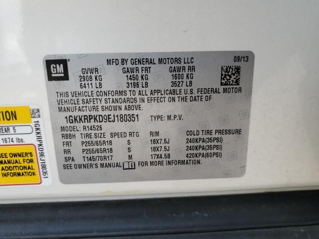 1GKKRPKD9EJ180351 GMC ACADIA SLE