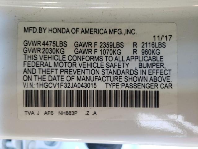1HGCV1F32JA043015 Honda Accord Sport