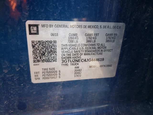 3GTU2NEC4JG444619 GMC Sierra K1500 Slt