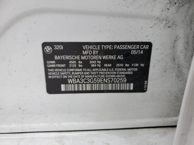 WBA3C3G59ENS70259 BMW 320 I Xdrive
