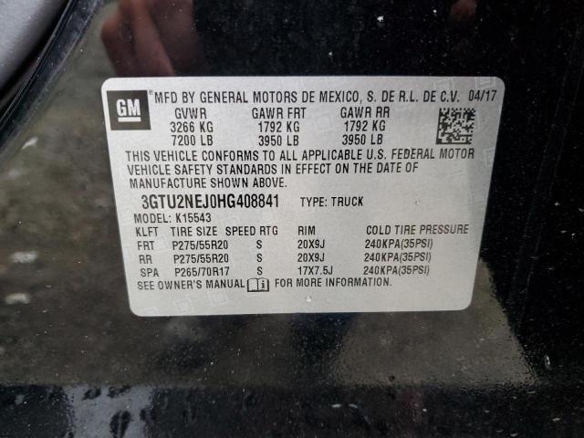 3GTU2NEJ0HG408841 GMC Sierra K1500 Slt