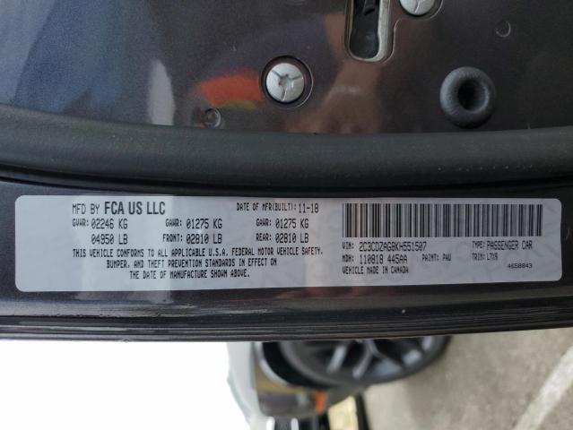 2C3CDZAG8KH551507 Dodge Challenger Sxt