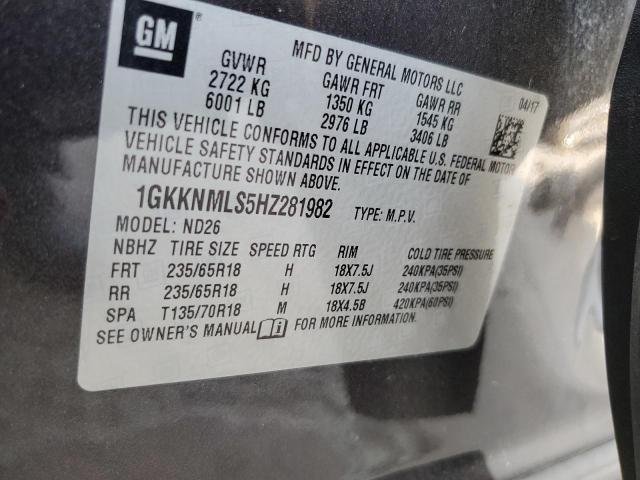 1GKKNMLS5HZ281982 GMC Acadia Slt-1