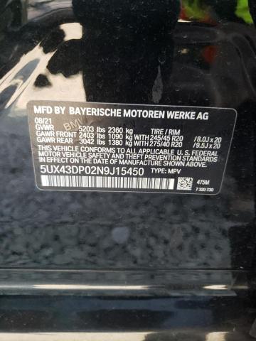 5UX43DP02N9J15450 BMW X3 Sdrive30i