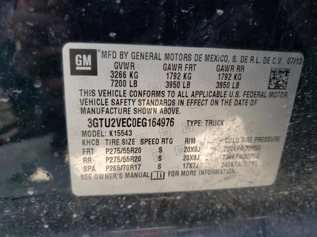 3GTU2VEC0EG164976 GMC Sierra K1500 Slt