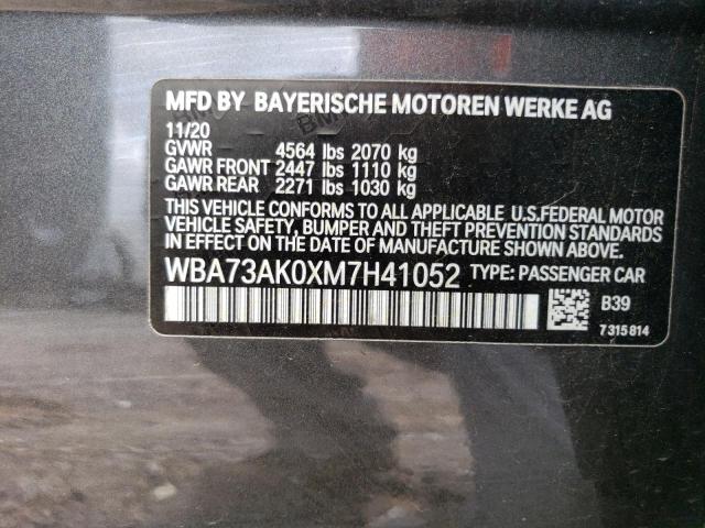 WBA73AK0XM7H41052 BMW 228XI