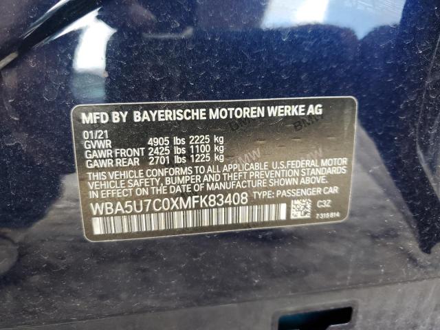 WBA5U7C0XMFK83408 BMW M340I