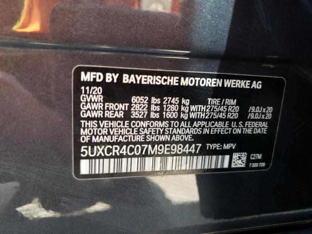 5UXCR4C07M9E98447 BMW X5 Sdrive 40i