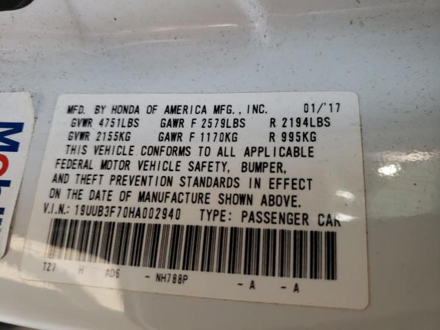 19UUB3F70HA002940 Acura Tlx Advance