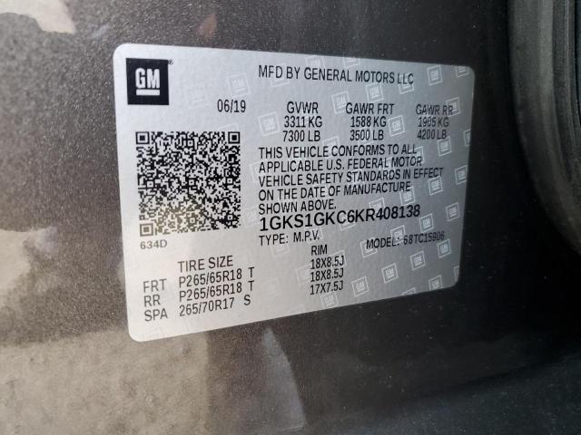 1GKS1GKC6KR408138 GMC Yukon Xl C1500 Slt