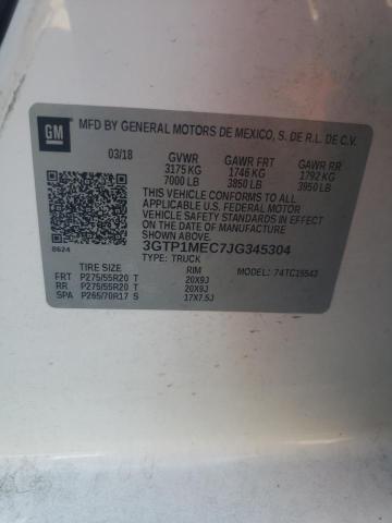 3GTP1MEC7JG345304 GMC Sierra C1500 Sle