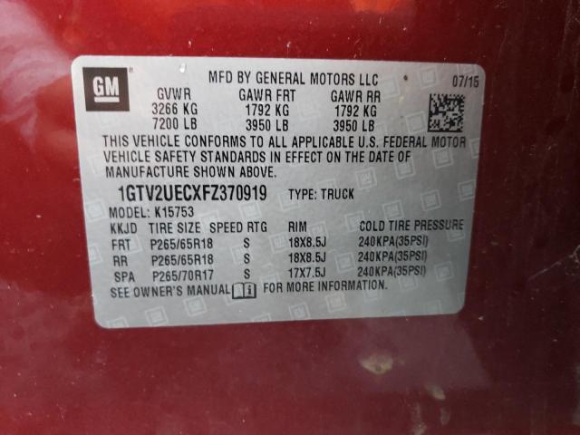 1GTV2UECXFZ370919 GMC Sierra K1500 Sle