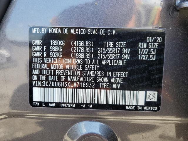 3CZRU6H3XLM716932 Honda HR-V LX