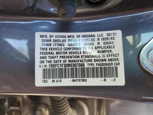 19XFC1F30ME007066 Honda CIVIC EX