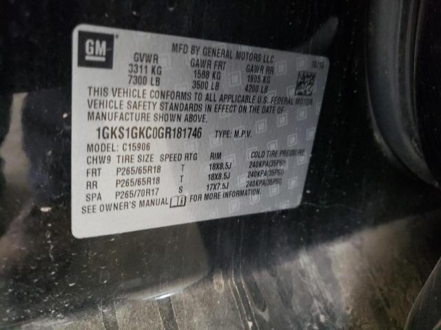1GKS1GKC0GR181746 GMC Yukon Xl C1500 Slt