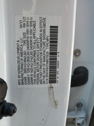 5FNYF6H37MB075529 Honda Pilot Ex