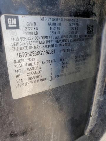 1GTG6CE3XG1192081 GMC CANYON SLE